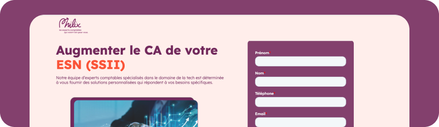Landing page Philix
