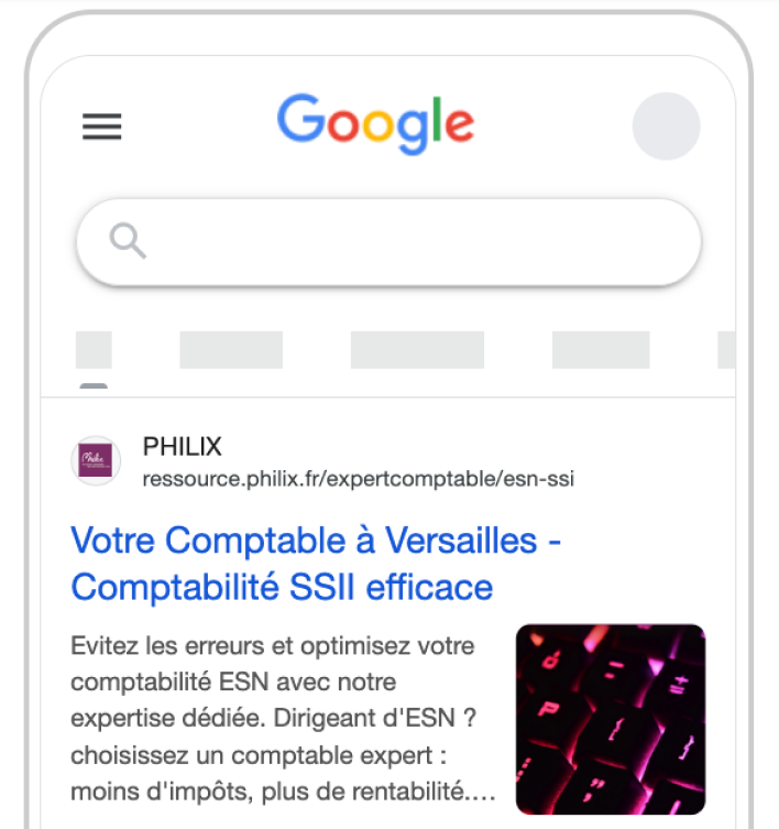 Annonce Google Ads sur mobile