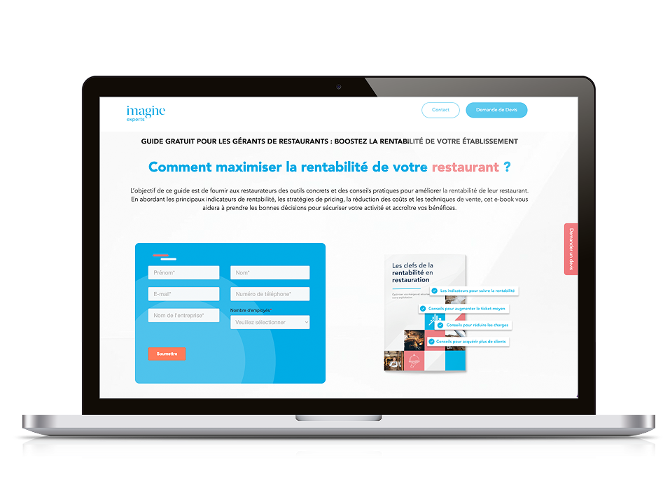 Conception page d’attérissage et formulaire