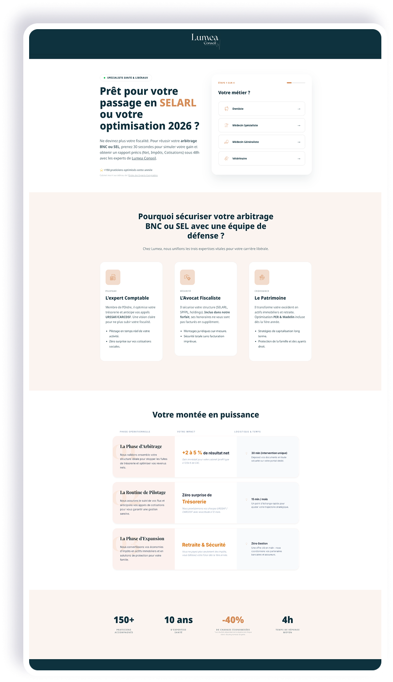 Aperçu d'une page d'offres